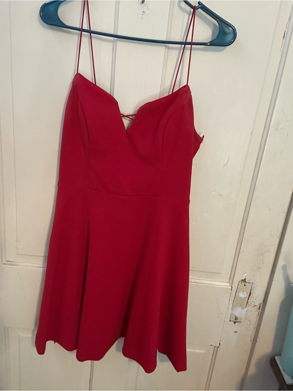 City Studio Red Spaghetti Strap Mini Dress